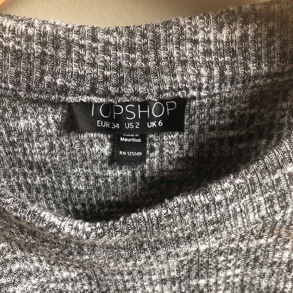 Topshop Grey Halter Tank Top 2 - Picture 2 of 2